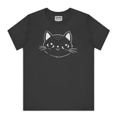 Cute Cartoon Cat Black Graphic T-Shirt product
